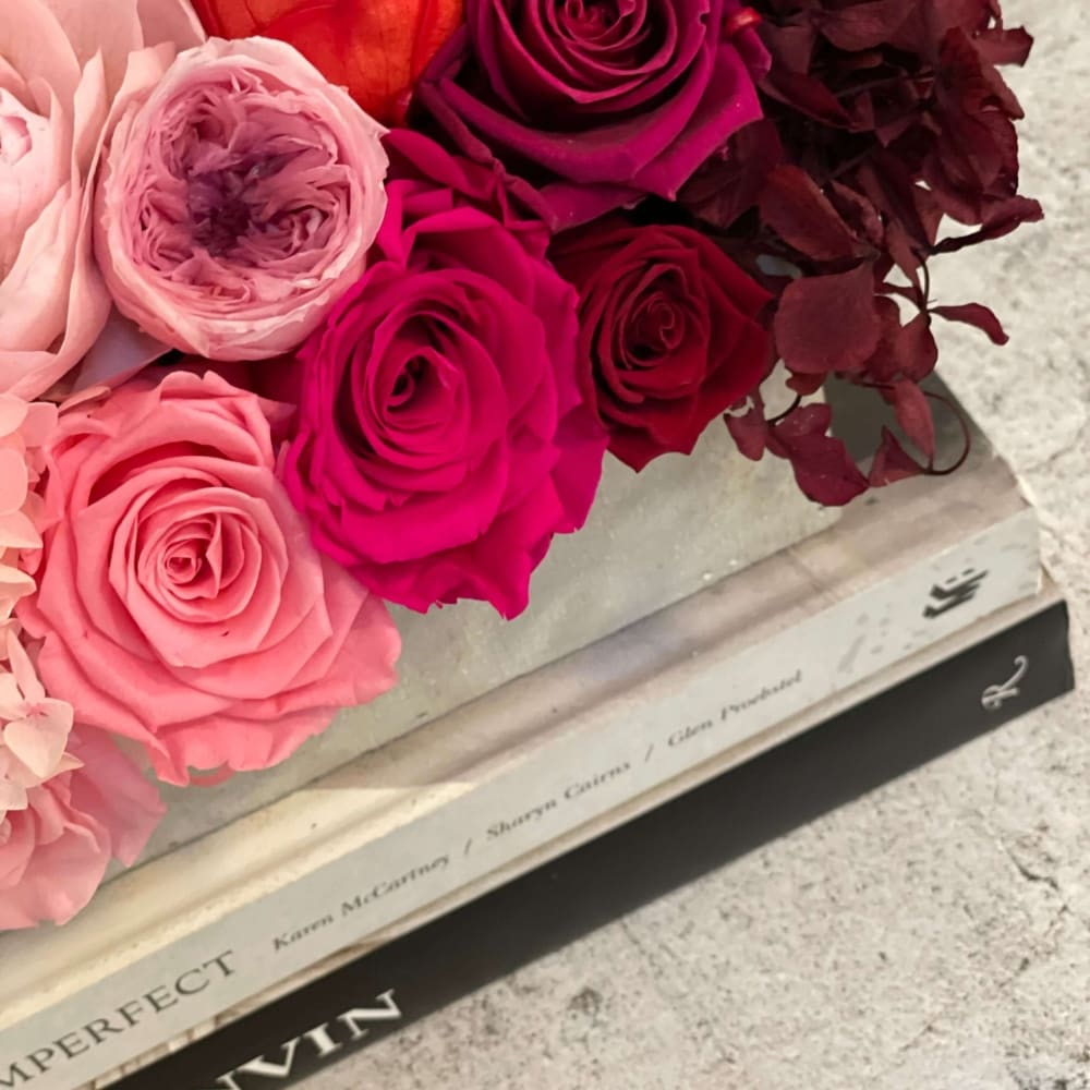 CEMENT POT: Everlasting Ombré Arrangement - Fleur Du Luxe