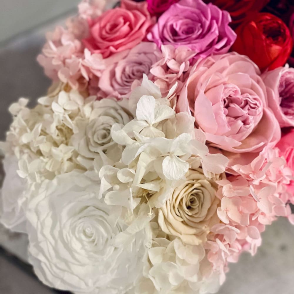 CEMENT POT: Everlasting Ombré Arrangement - Fleur Du Luxe