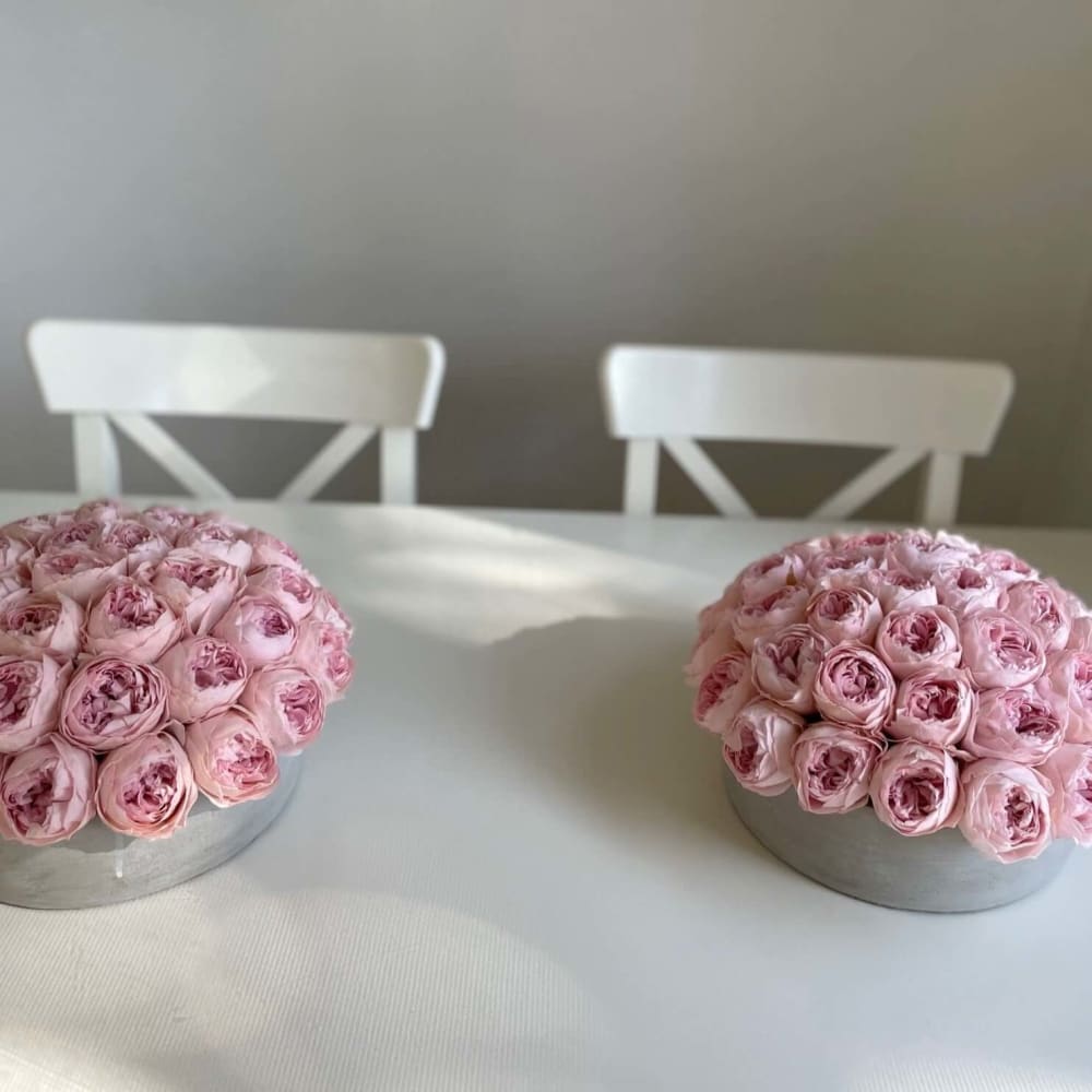 CEMENT POT: Everlasting Peonies - Fleur Du Luxe