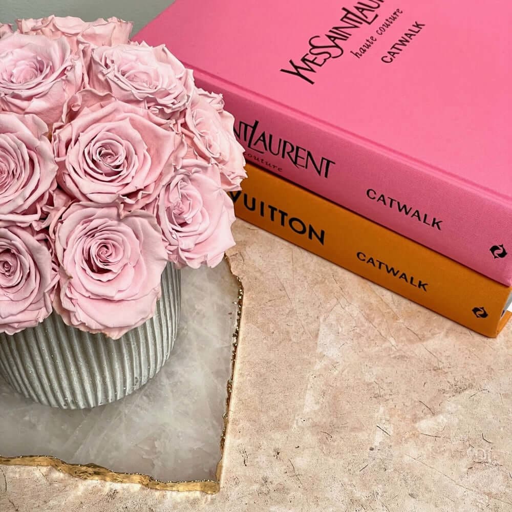 CEMENT POT: Everlasting Roses - Fleur Du Luxe