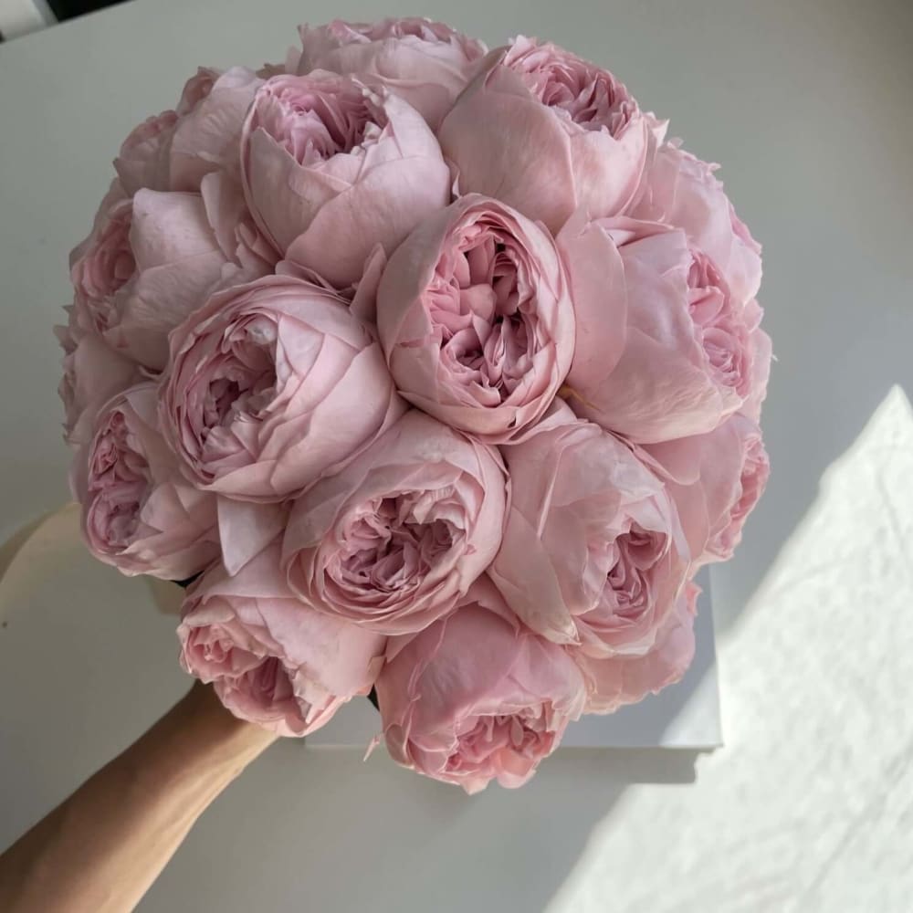 Everlasting Wedding Bouquet: Pale Pink Peonies - Flowers