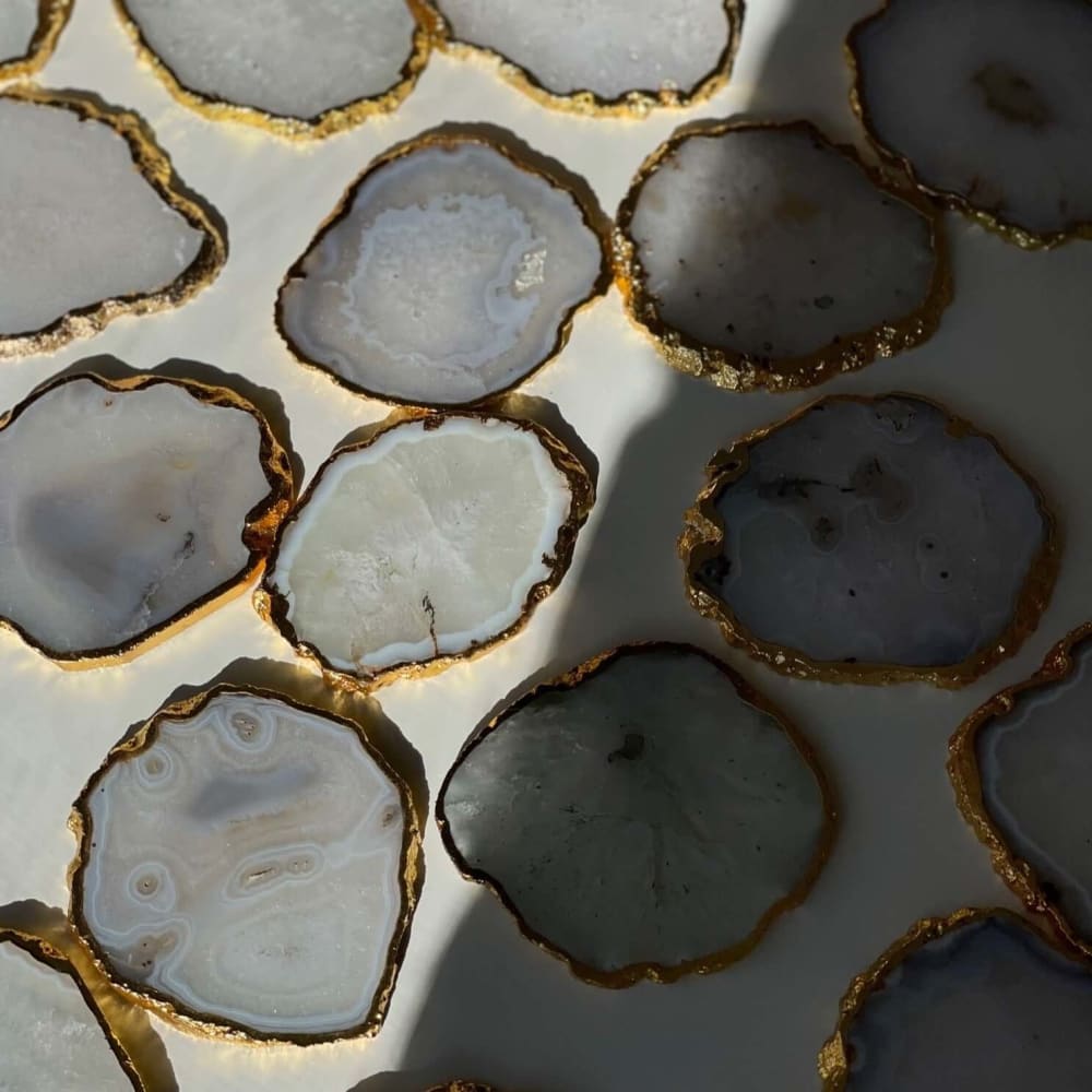 HOME: Personalised Quartz Coaster - Fleur Du Luxe