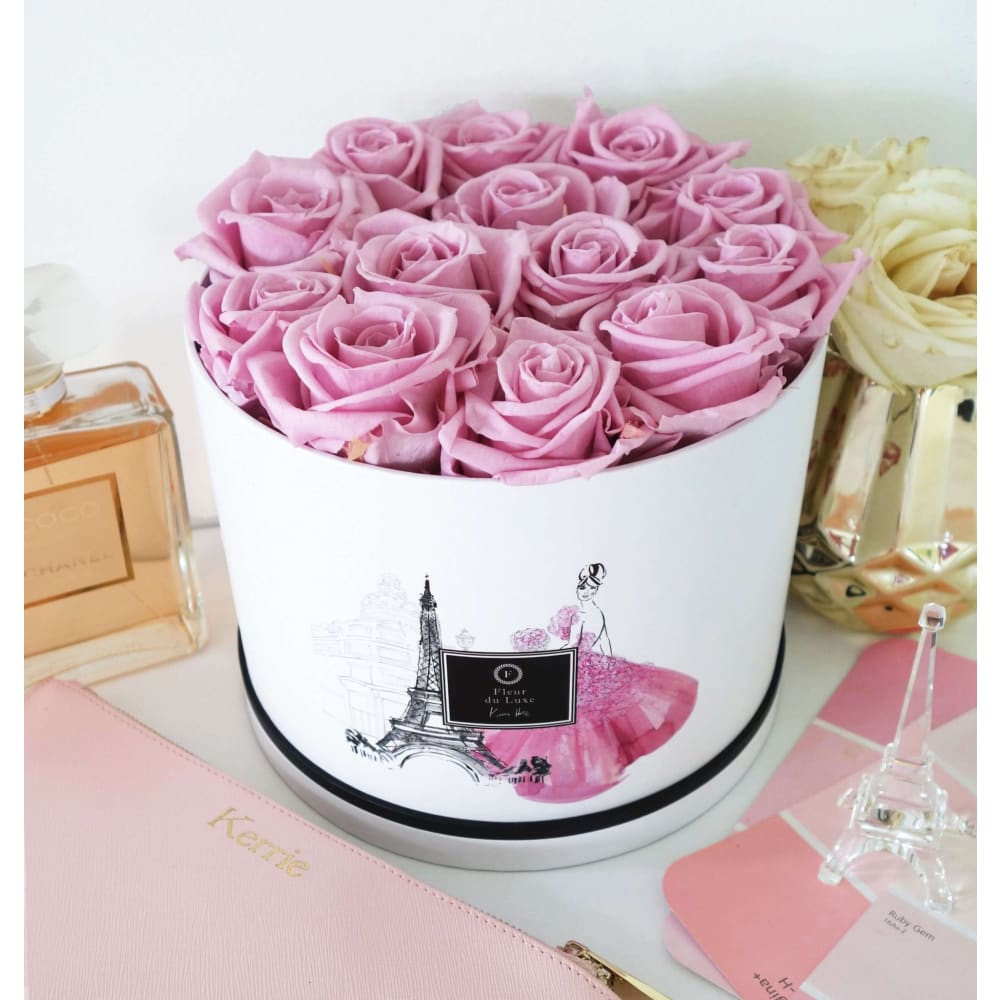 KERRIE HESS Limited Edition Round Box - Soft Pink - Flowers