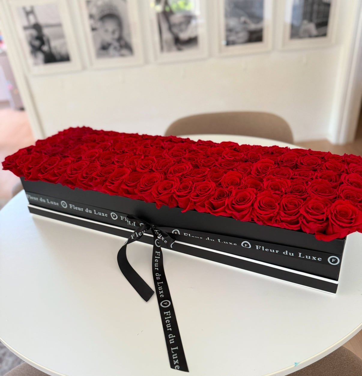 LONG BOX: Grand Gesture 80 - 100 Everlasting Roses - Fleur Du Luxe