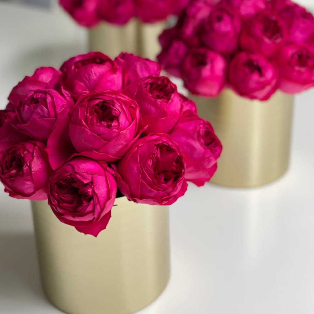 MINI STAINLESS STEEL POT: Everlasting Red Roses - Flowers