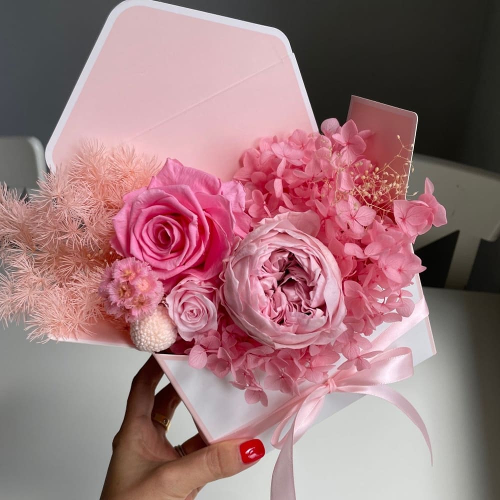 PINK FLOWER ENVELOPE: Everlasting Peony Mix - Fleur Du Luxe