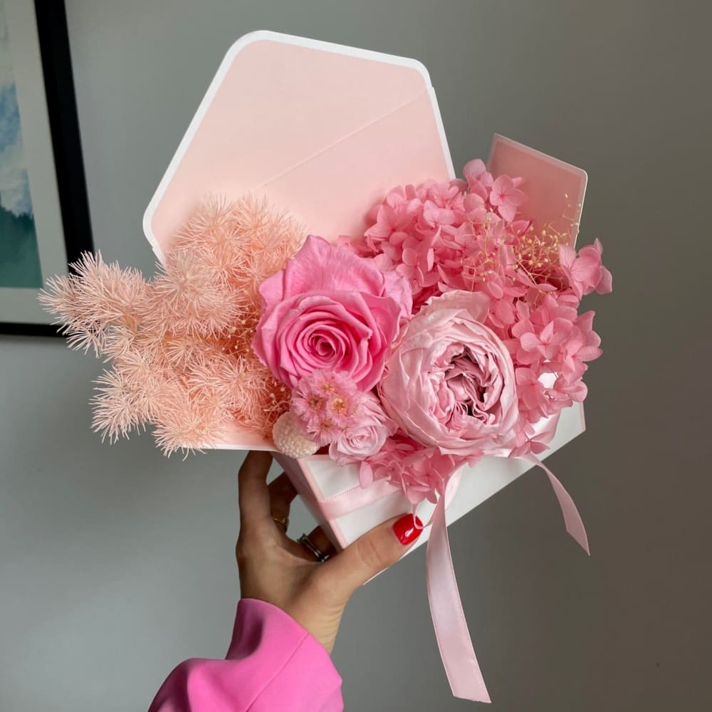 PINK FLOWER ENVELOPE: Everlasting Peony Mix - Fleur Du Luxe