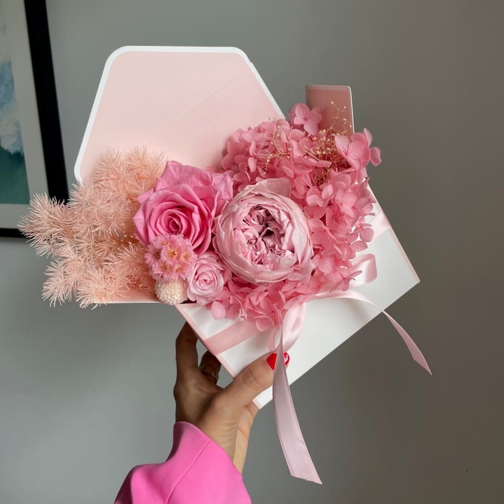 PINK FLOWER ENVELOPE: Everlasting Peony Mix - Fleur Du Luxe