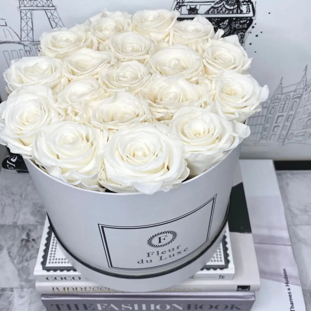 ROUND BOX : Signature Roses Red - Fleur Du Luxe