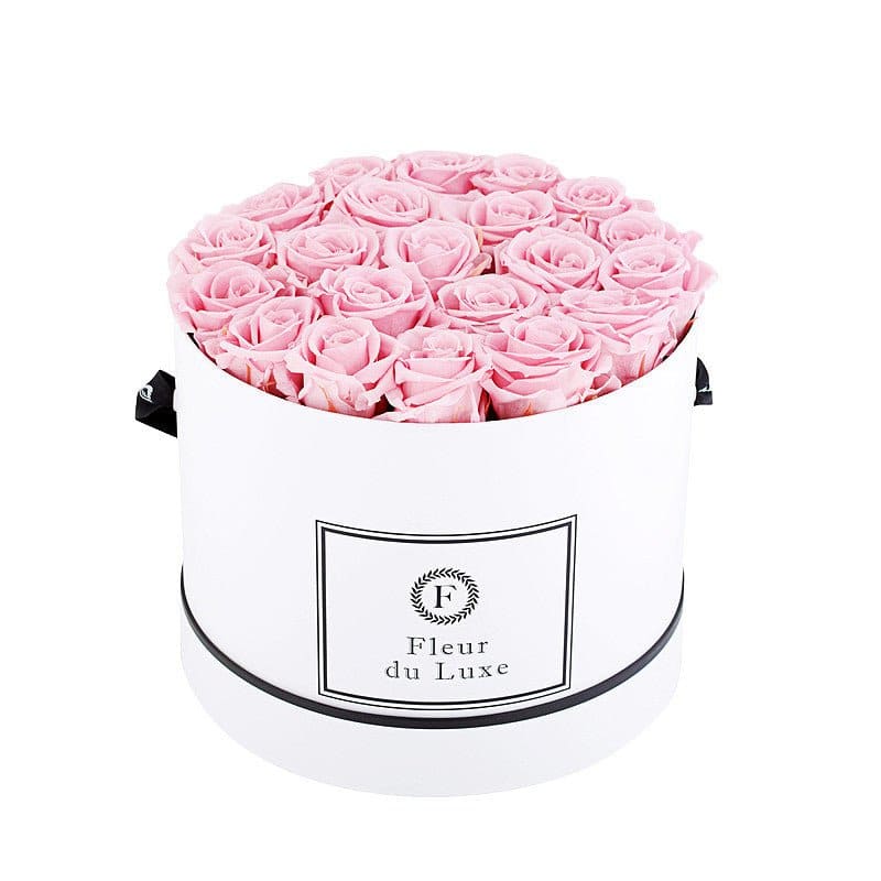 ROUND BOX : Signature Roses Soft Pink - Fleur Du Luxe