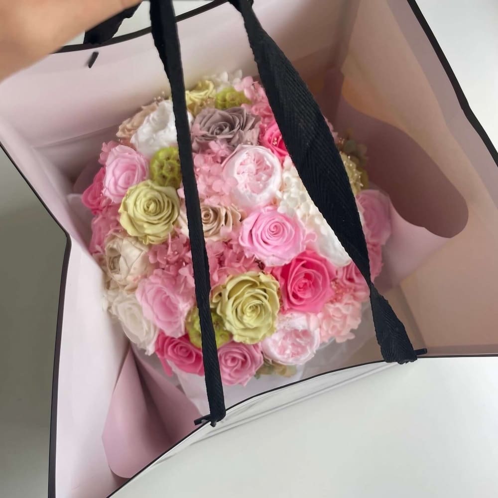 ROUND BOX: Summer Mix Preserved Flowers - Fleur Du Luxe