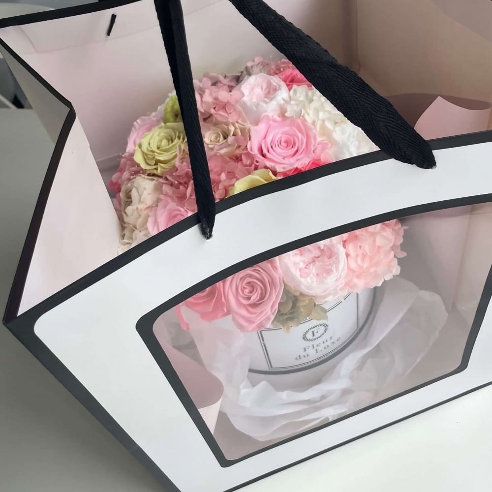 ROUND BOX: Summer Mix Preserved Flowers - Fleur Du Luxe