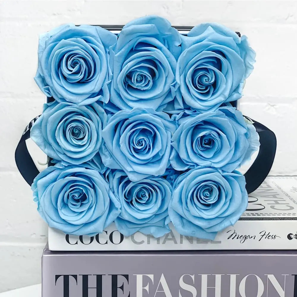 SQUARE BOX: Everlasting Red Rose Signature - Fleur Du Luxe