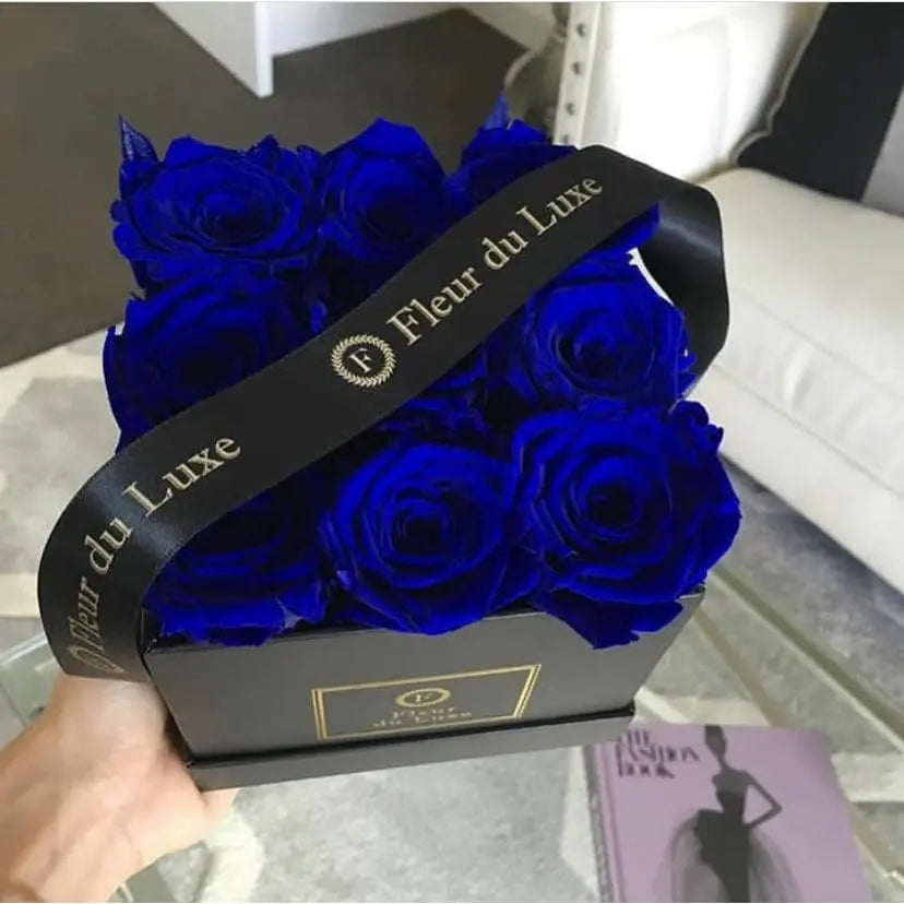 SQUARE BOX: Long - lasting Soft Pink Signature Roses - Fleur Du Luxe