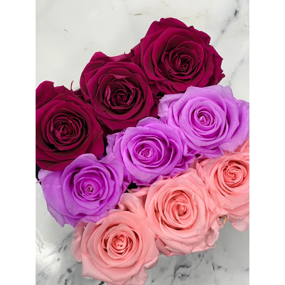 SQUARE BOX: Ombre Pink Hues - Fleur Du Luxe