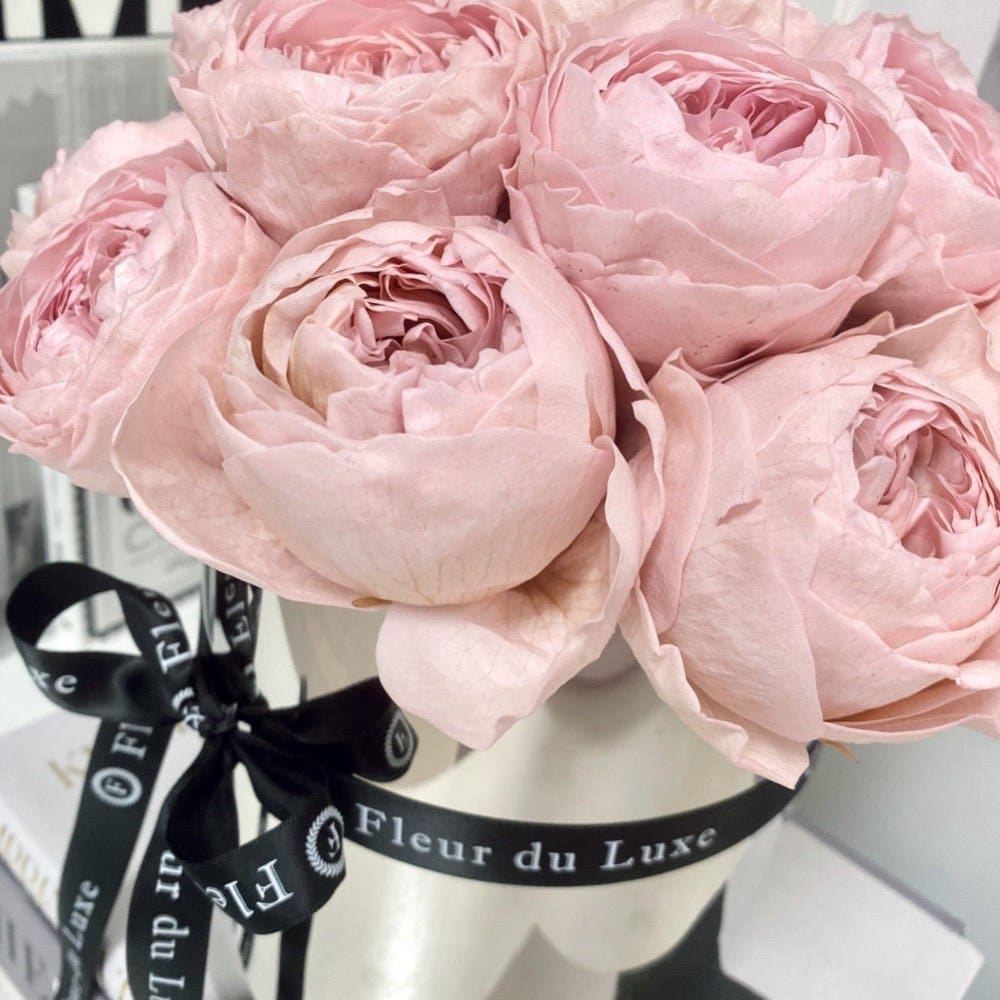 STAINLESS STEEL POT: Pale Pink Peonies - Fleur Du Luxe