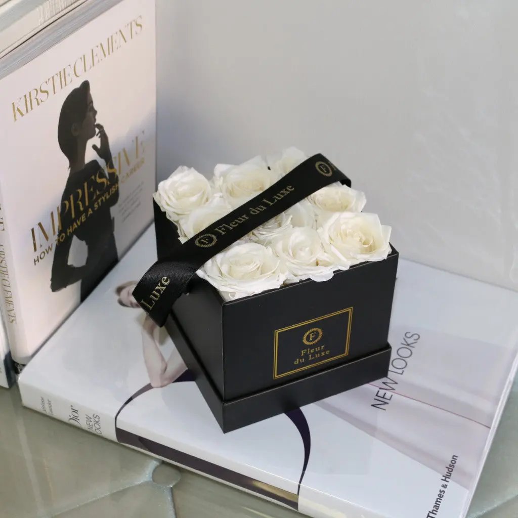 SQUARE BOX : Signature Roses Wine Fleur Du Luxe