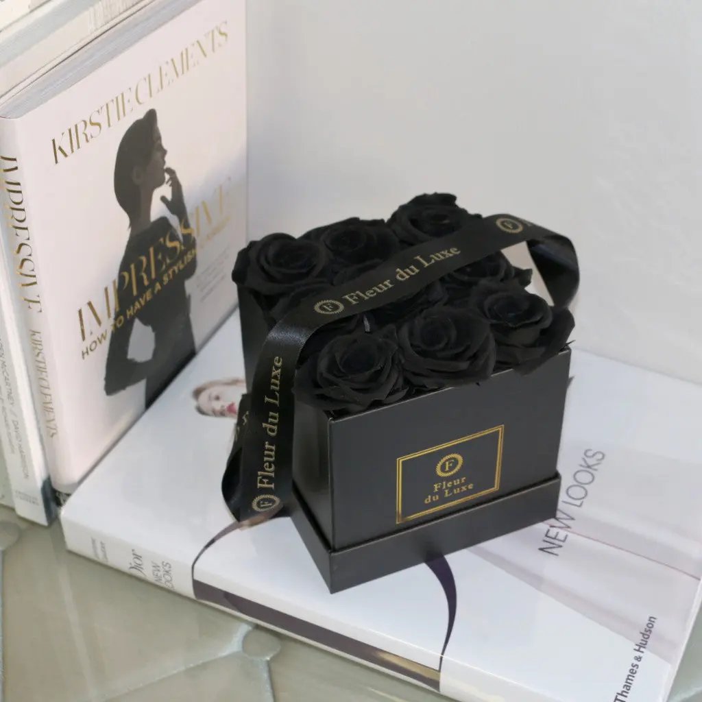 SQUARE BOX : Signature Roses Wine Fleur Du Luxe
